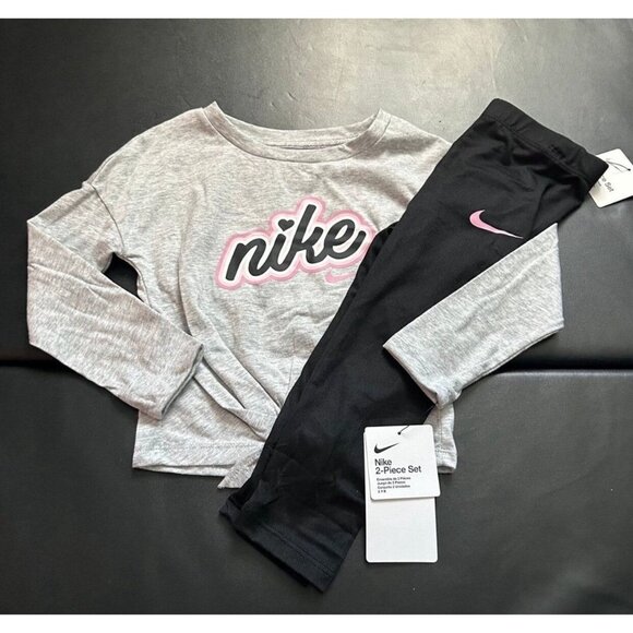 NWT Nike Knotted Tunic & Leggings Set Girls Size 3T - Picture 1 of 3